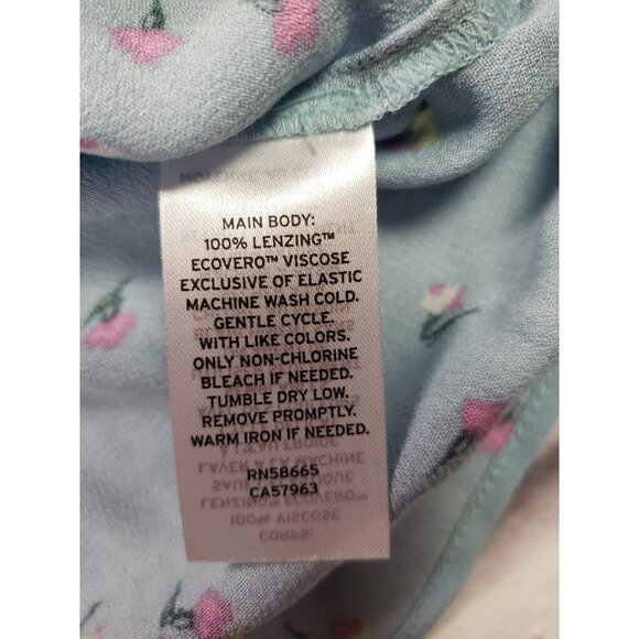 Nordstrom BP Womens Size Small Woven Tank Dress Blue Purple Floral - Picture 3 of 5